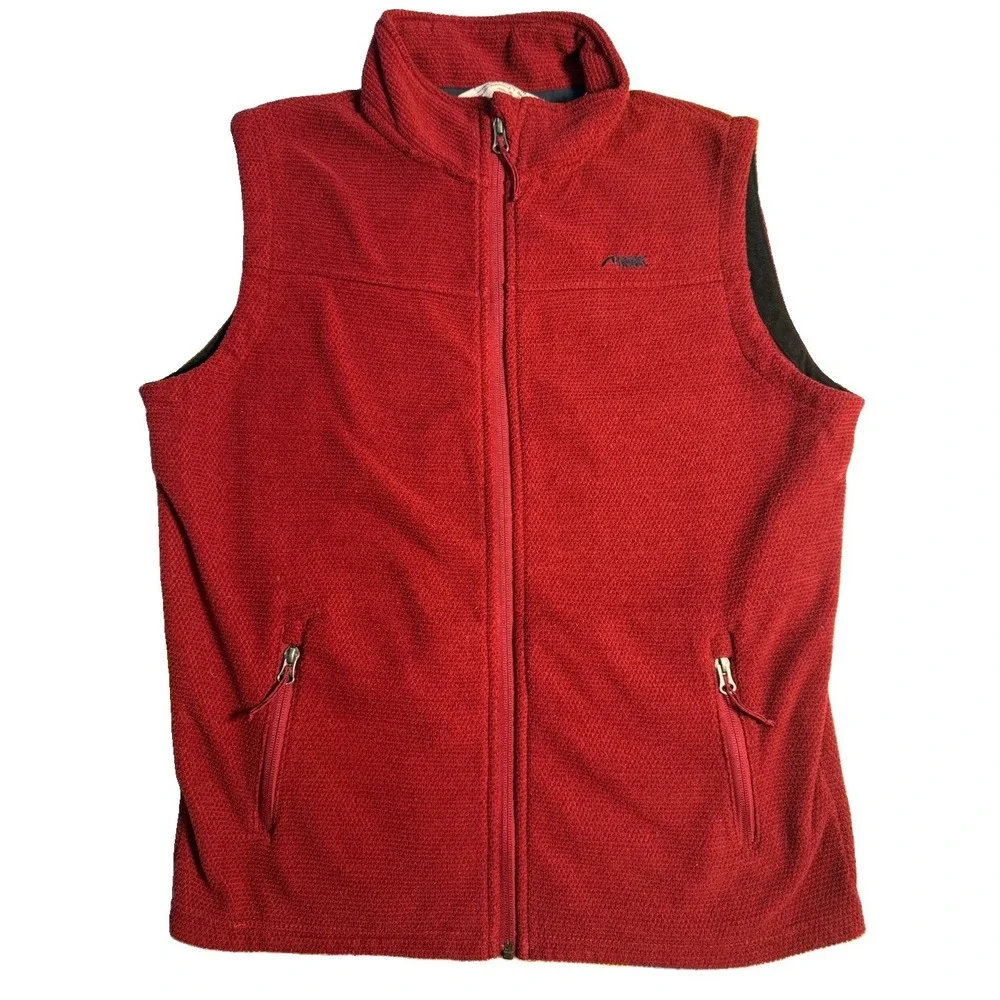 Mountain Khakis Full Zip Cranberry Fleece Vest Classic Fit Mens Medium Gorpcore